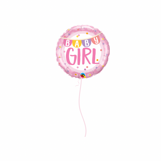 45cm Foil Baby Girl Helium Filled Balloon