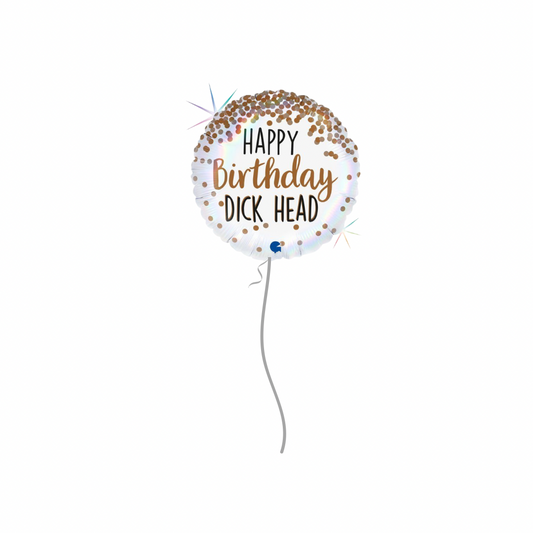45cm Foil Happy Birthday D*ckhead Helium Filled Balloon