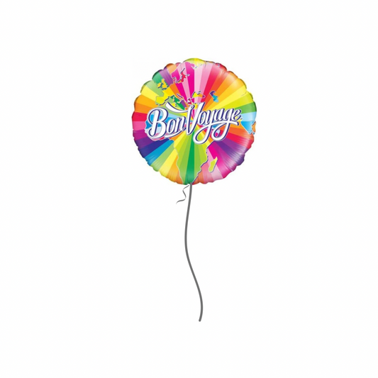 45cm Foil Bon Voyage Helium Filled Balloon