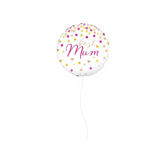 45cm Foil Best Mum Helium Filled Balloon
