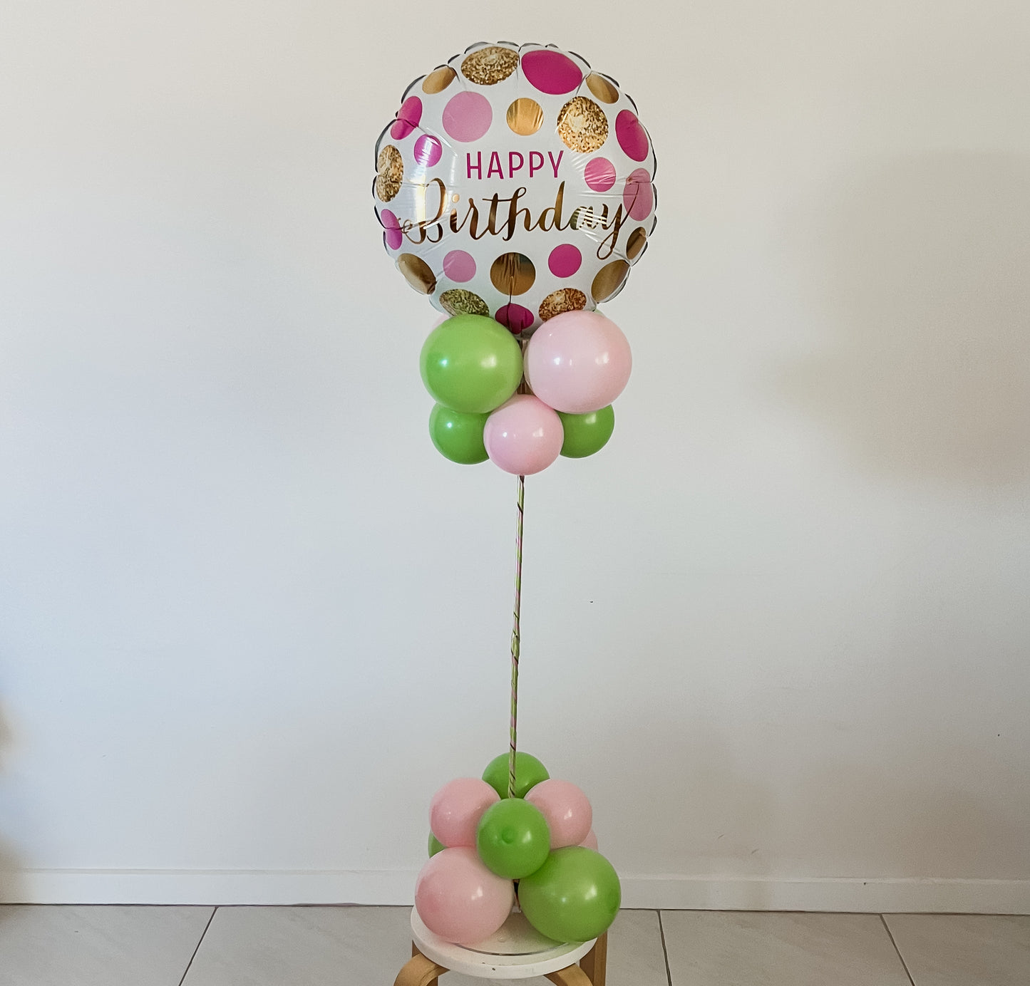 Happy Birthday Table Pillar Centerpiece