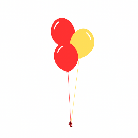 AFL: Gold Coast Suns Arrangement of 3 Balloons