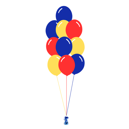 AFL: Adelaide Crows Arrangement of 10 Balloons - Floor Length