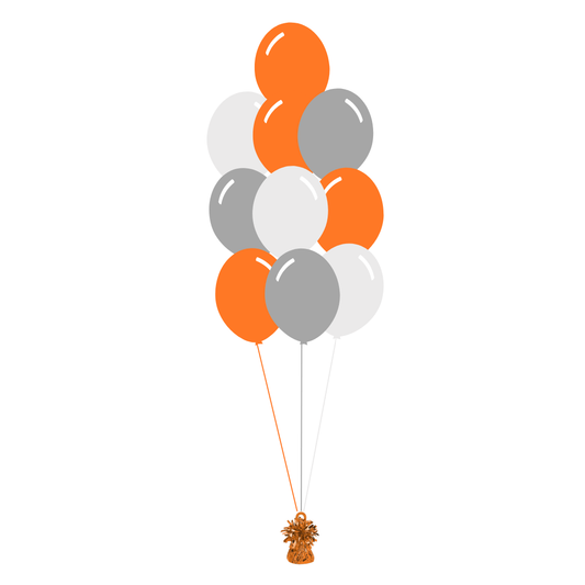AFL: GWS Giants Arrangement of 10 Balloons - Floor Length