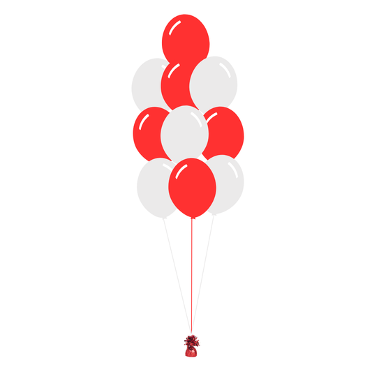 AFL: Sydney Swans Arrangement of 10 Balloons - Floor Length