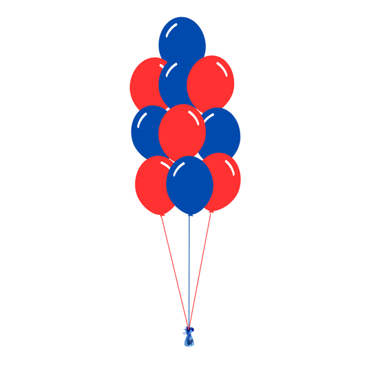 AFL: Melbourne Demons Arrangement of 10 Balloons - Floor Length