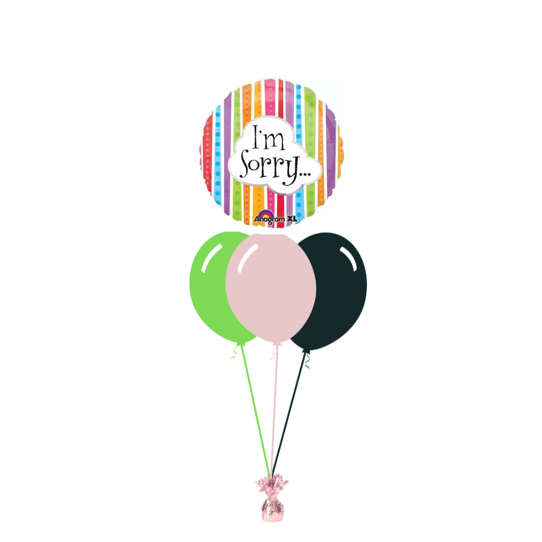 I’m Sorry Foil Balloon with 3 Plain Balloons