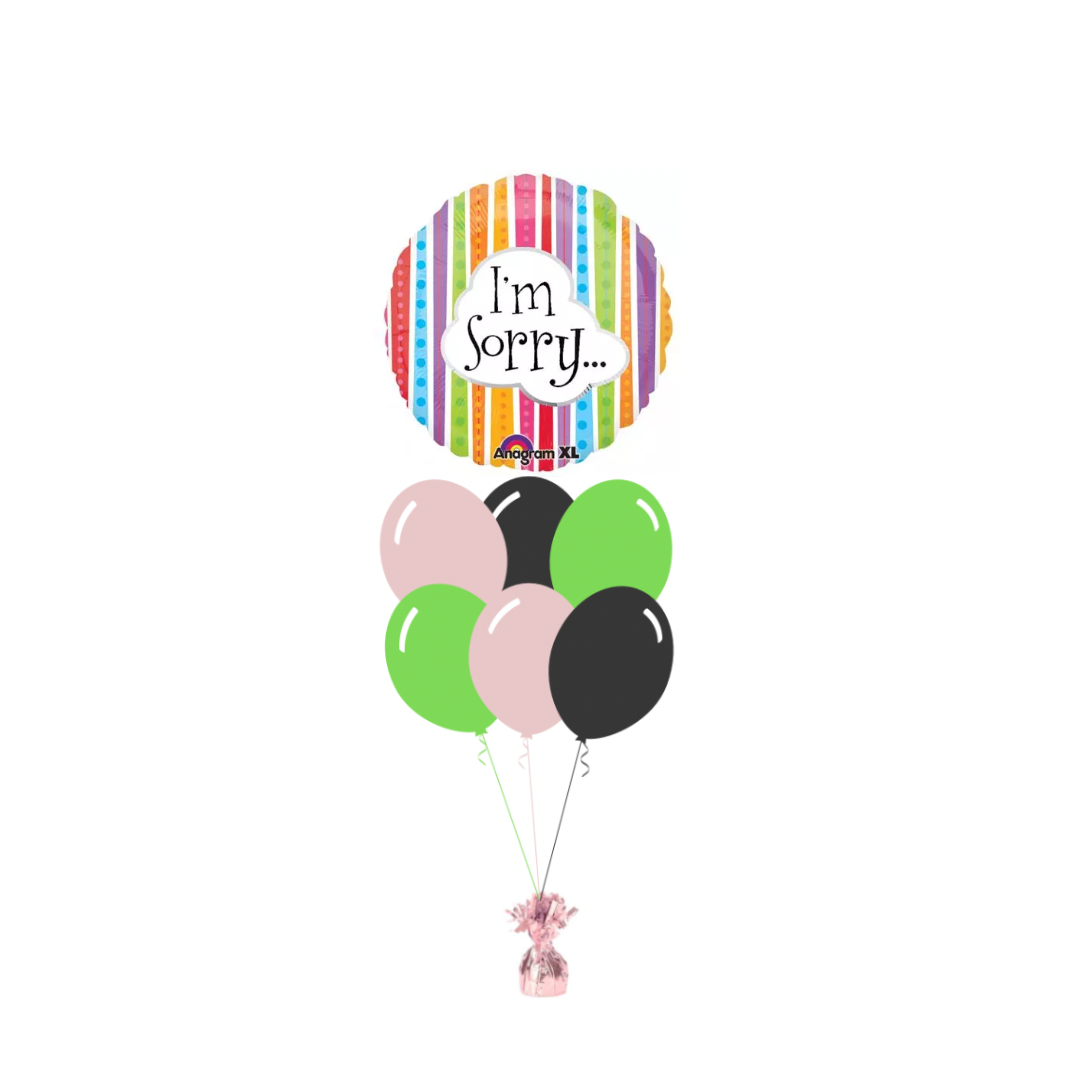 I’m Sorry Foil Balloon with 6 Plain Balloons