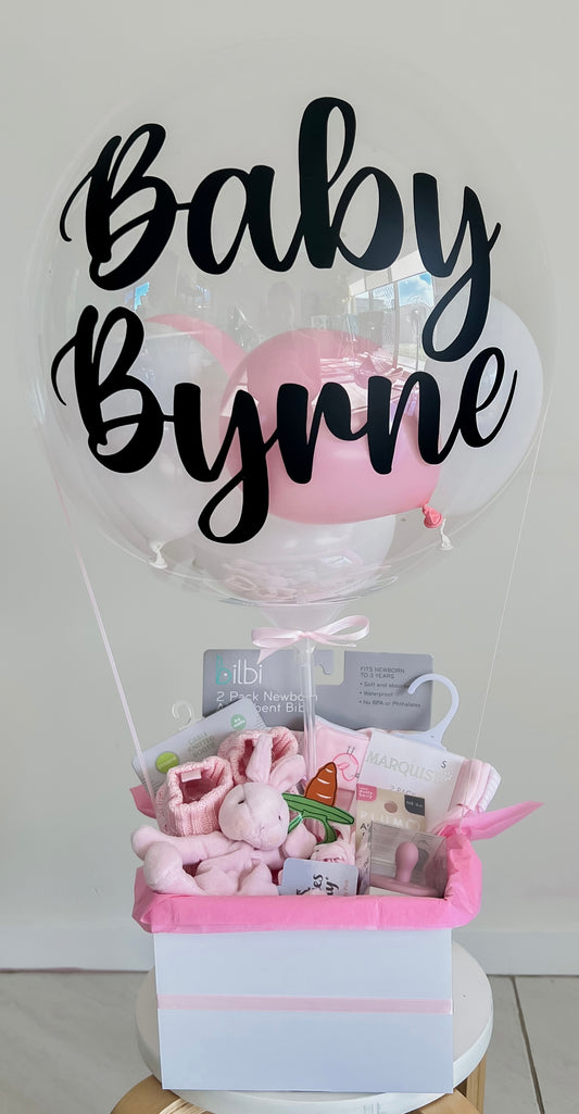 Baby Girl Balloon Gift Box