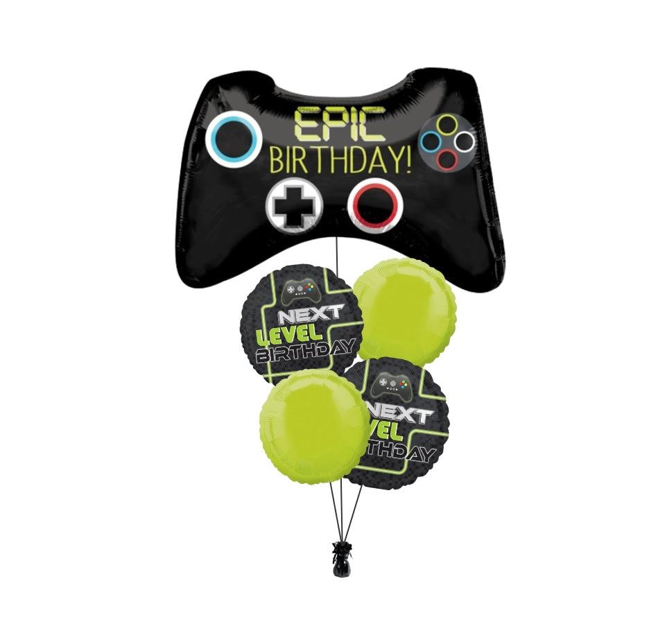 Gaming Epic Birthday Balloon Bouquet - Floor Length