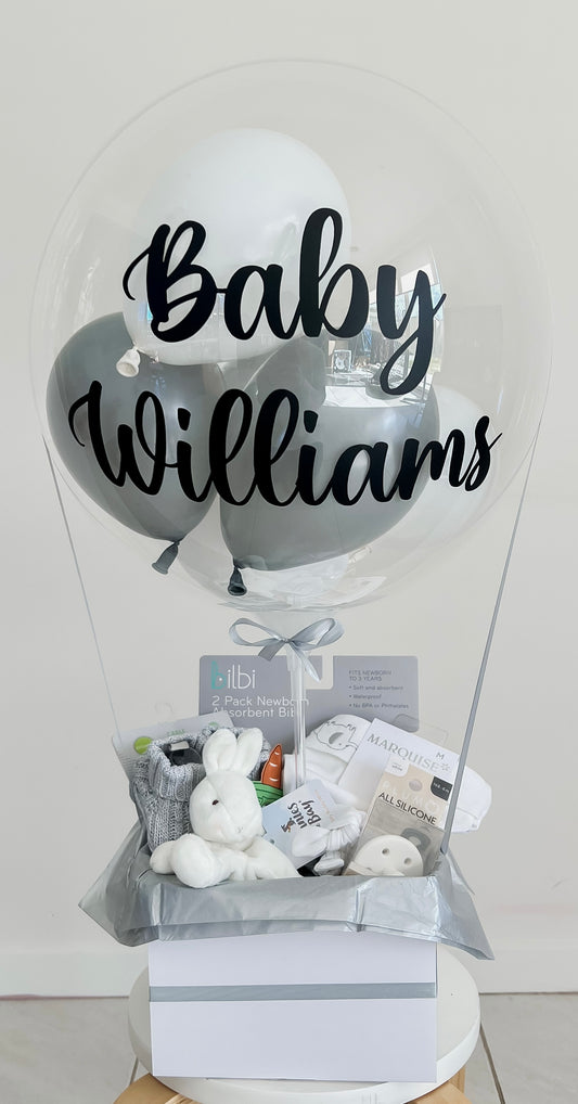 Gender Neutral Baby Balloon Gift Box