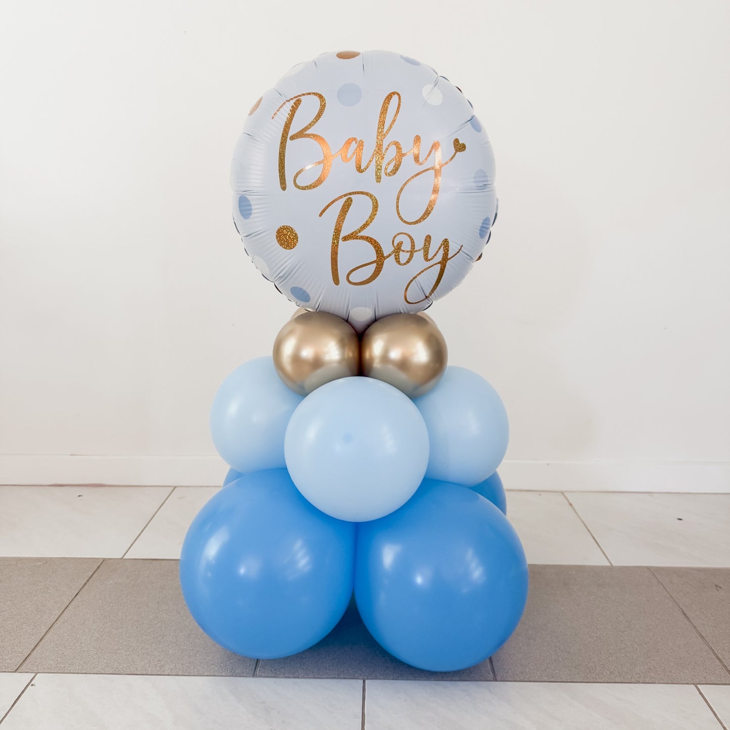 Baby Boy (Blues & Gold) Air Filled Cluster - Does Not Float