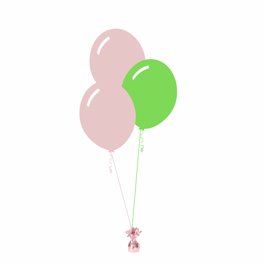 Arrangement of 3 Helium Balloons