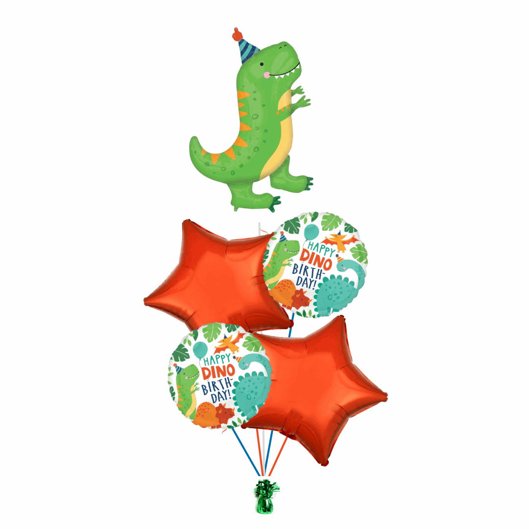 Happy Dino Dinosour Birthday Balloon Bouquet