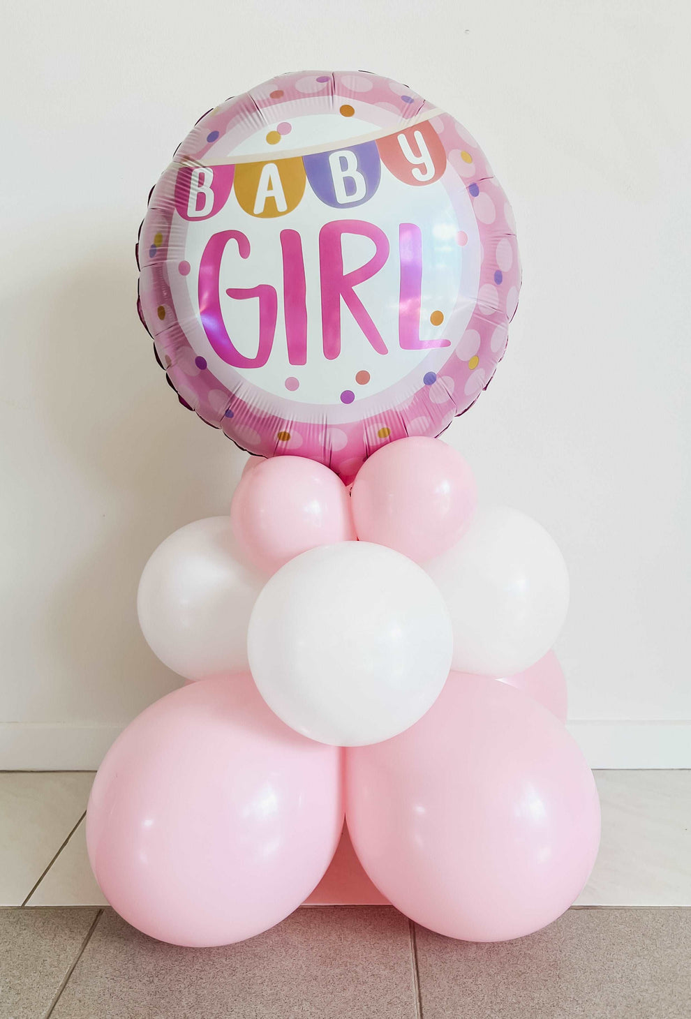 Baby Girl Air Filled Cluster - Does Not Float – BALLOONS2U