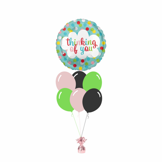 Thinking of You Foil Balloon with 6 Plain Balloons