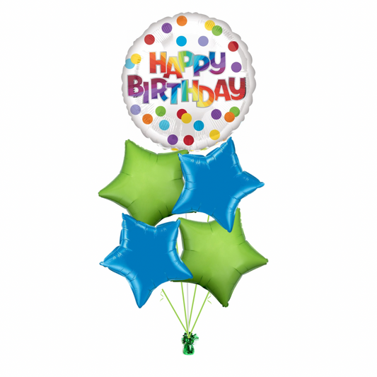 Colourful Happy Birthday Balloon Bouquet