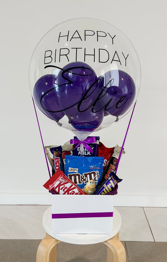 Chocoholic Birthday Balloon Gift Box